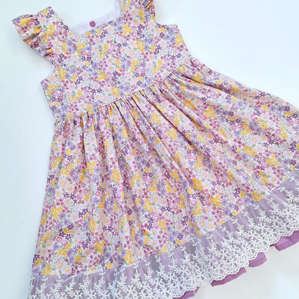 Lilacs and Buttercups Spring Dress