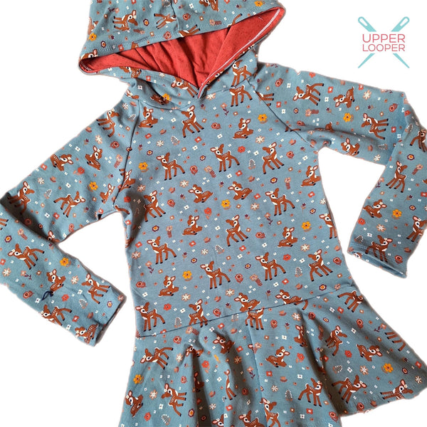 Fall Deer Hooded Peplum