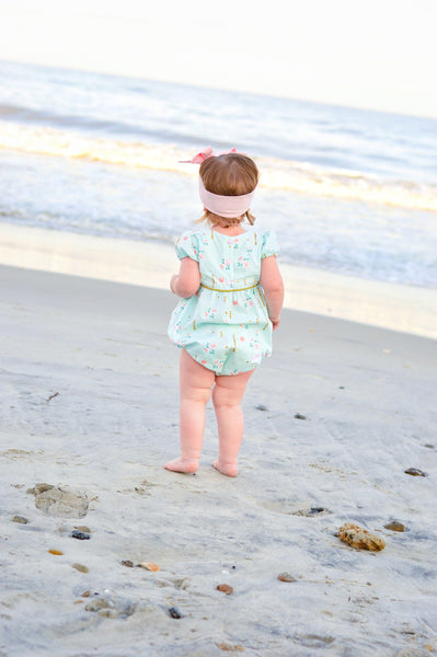 Mint and Gold Romper