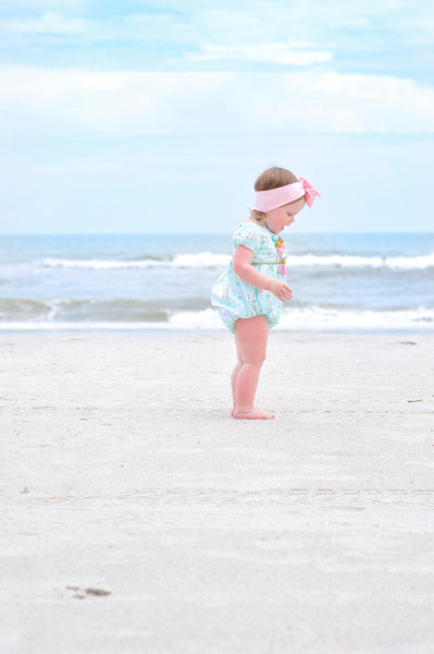 Mint and Gold Romper
