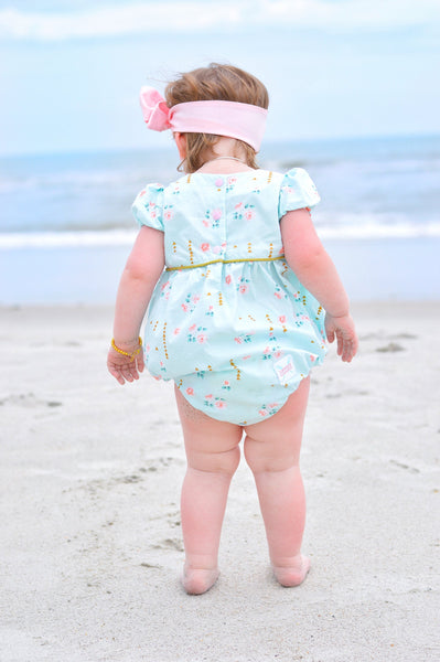 Mint and Gold Romper