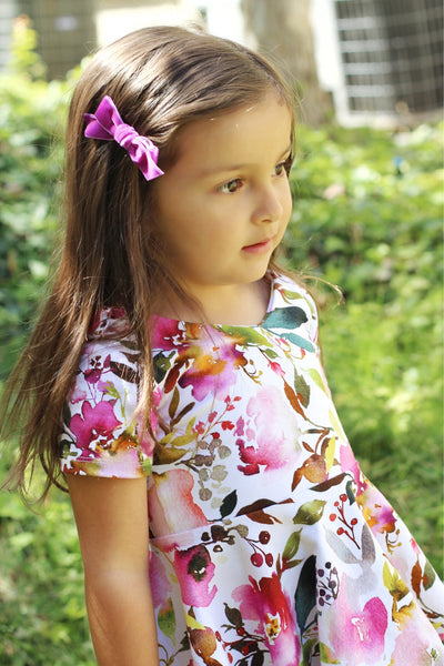 Watercolor Floral Peplum Top