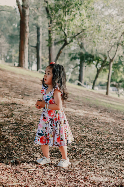 Watercolor Floral Twirl Dress