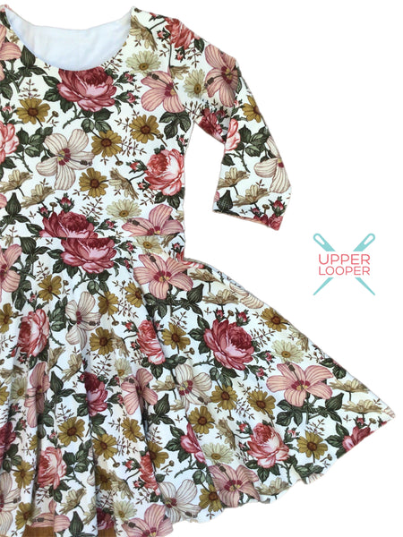 Victorian Floral Twirl Dress