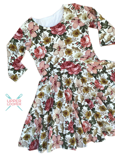 Victorian Floral Twirl Dress