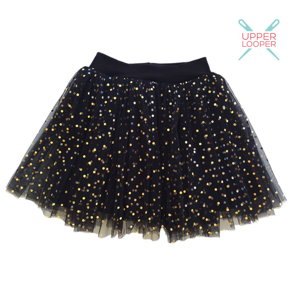 Black and Gold Tulle Skirt