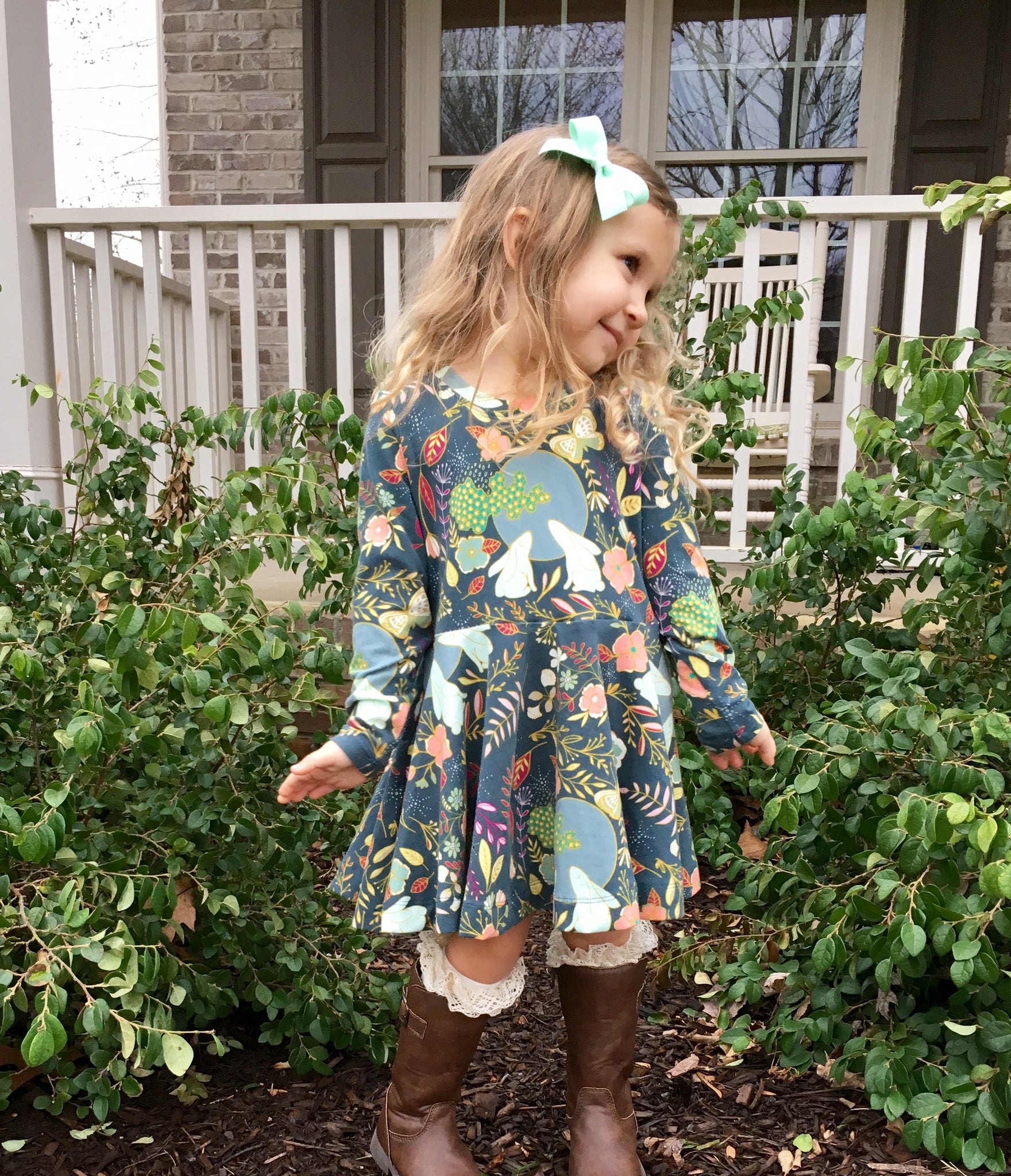 Spring Bunny Twirl Dress