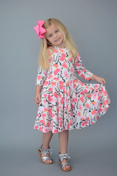 Spring Flowers Twirl Dress