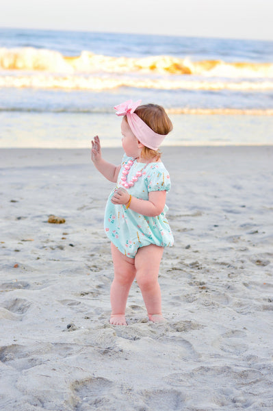 Mint and Gold Romper