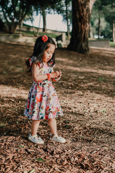 Watercolor Floral Twirl Dress