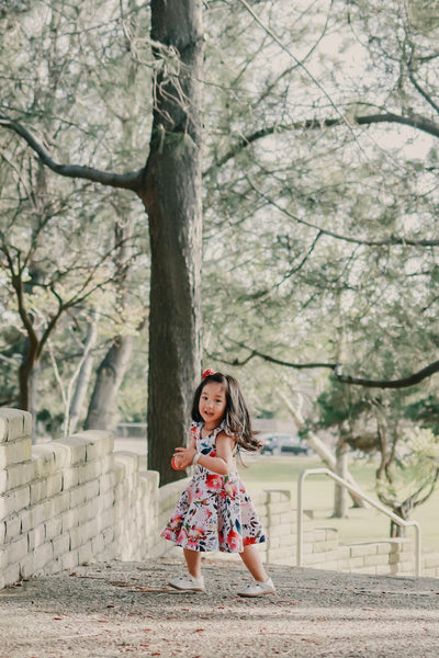 Watercolor Floral Twirl Dress