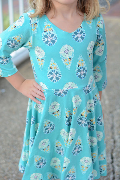 Turquoise Twirl Dress