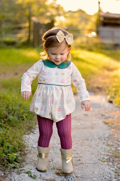 Snowflake Bubble Romper