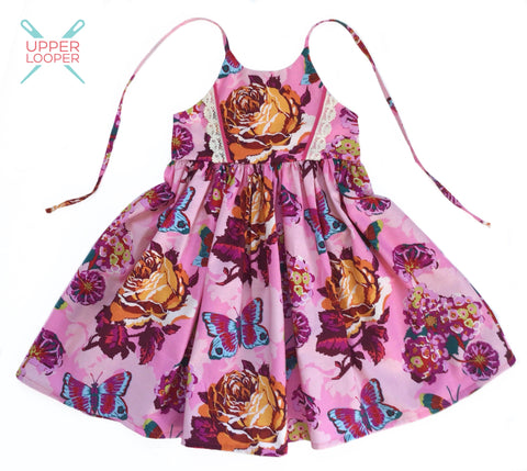 Butterfly and Rose Sundress